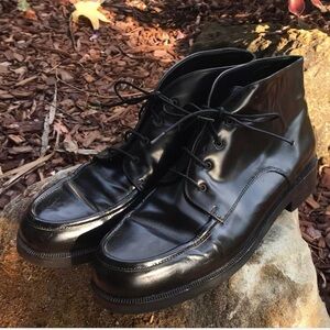 BLACK LEATHER ANKLE BOOTIES | ANN TAYLOR